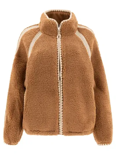 Ugg Nikia Crochet Jackets Brown In Chestnut