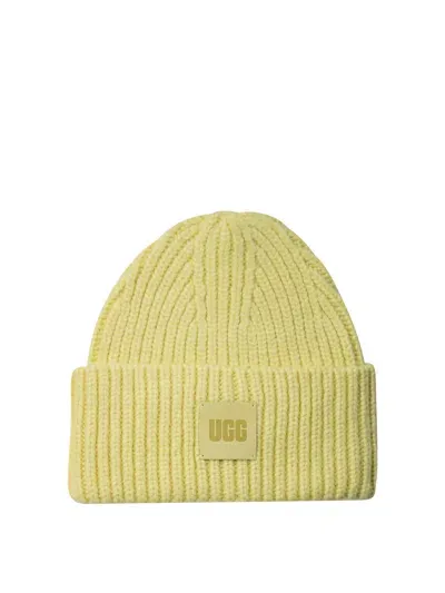 Ugg Ribbed Beanie Hats In Yellow