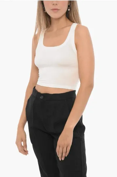 Ugg Solid Color Adrianne Cropped Top In White