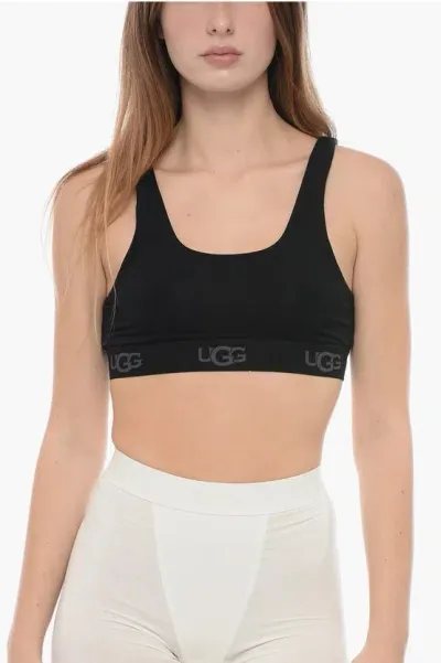 Ugg Solid Color Gwendolynn Bra With Logoed Band In Black