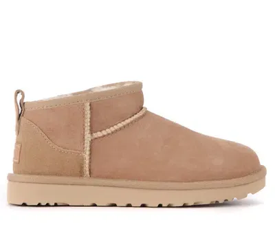 Ugg Tronchetto Classic Ultra Mini Color Sabbia In Beige