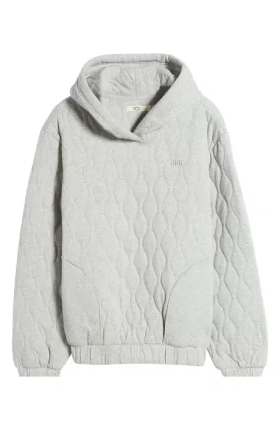 Ugg(r) Chason Quilted Cotton Hoodie In Grey Heather