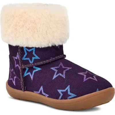 Ugg(r) Kids' Sammee Iridescent Star Boot In Nightshade/purple Iridescent