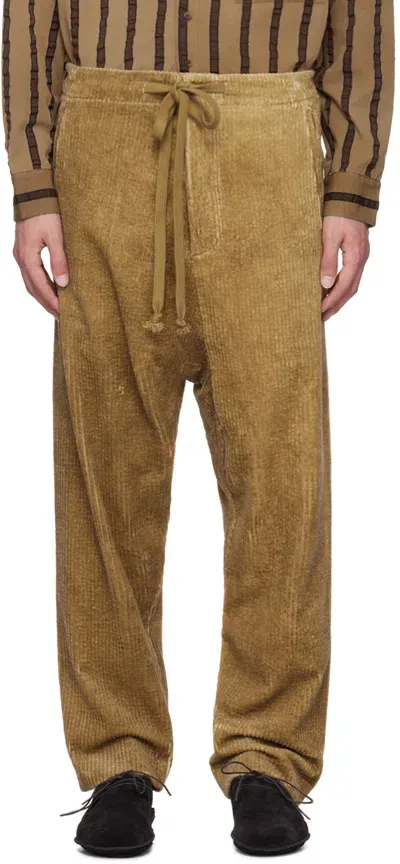 Uma Wang Beige Perch Pants In Brown