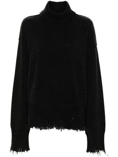 Uma Wang High-neck Sweater In Black