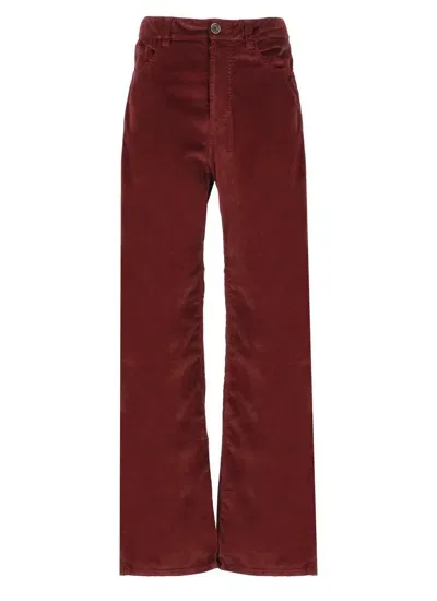 Uma Wang Trousers Bordeaux In Burgundy