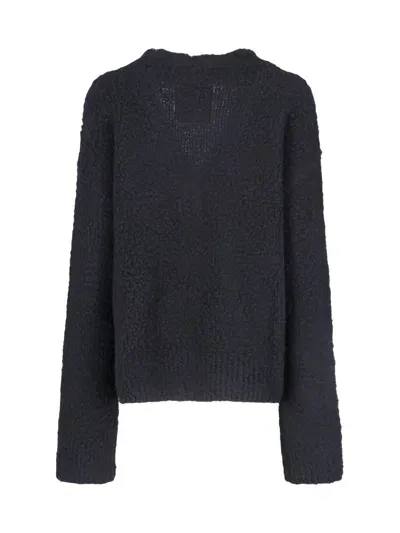 Uma Wang V-neck Crop Cardigan In Black