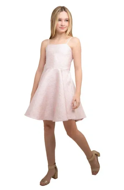 Un Deux Trois Kids' Fit & Flare Dress In 762pink