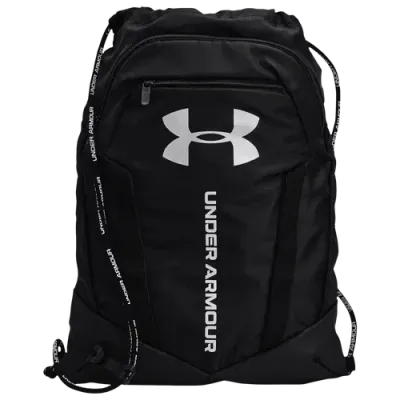 Under Armour Undeniable Sackpack In Black/metallic Silver