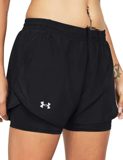 Under Armour Fly-by 2-in-1 Shorts In Black