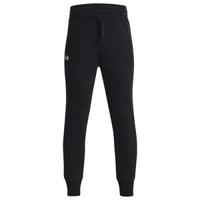 Under Armour Girls   Rival Fleece Joggers In White/black