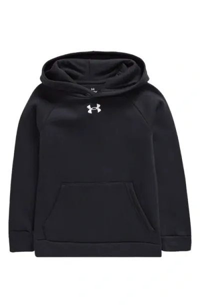 Under Armour Kids' Rival Fleece Hoodie In Black/white