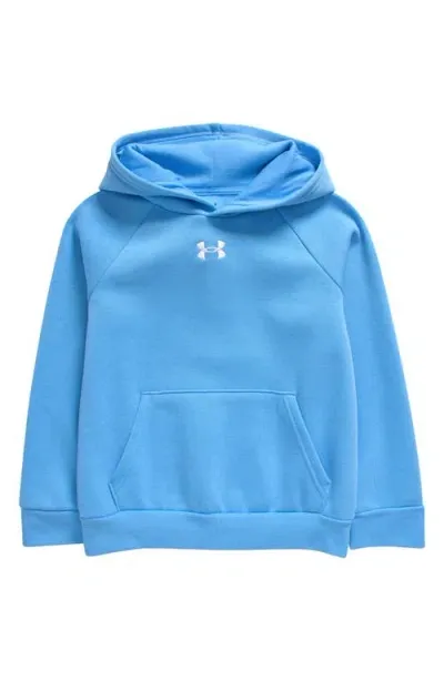 Under Armour Kids' Rival Fleece Hoodie In Horizon Blue//white