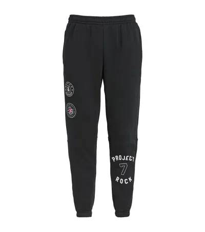 Under Armour Project Rock Icon Fleece Sweatpants In Black