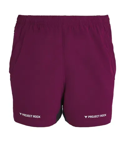 Under Armour Project Rock Ultimate Shorts In Purple