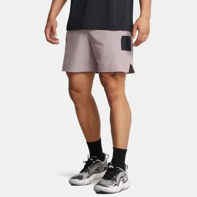 Under Armour Men's    Zone Woven Shorts Tetra Gray In Purple