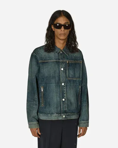 Undercover Distressed Denim Jacket Light In Blue