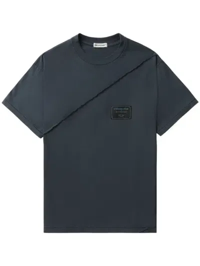 Undercover Logo-appliqué Cotton T-shirt In Blue