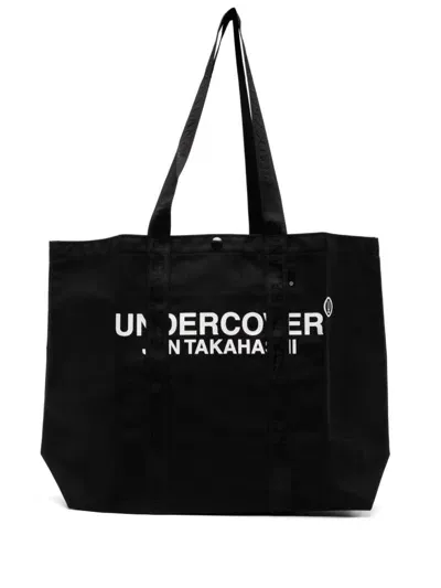 Undercover Logo-printed Tote Bag In Black