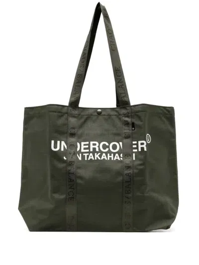 Undercover Logo-printed Tote Bag In Green