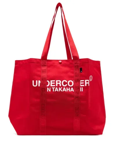 Undercover Logo-printed Tote Bag In Red