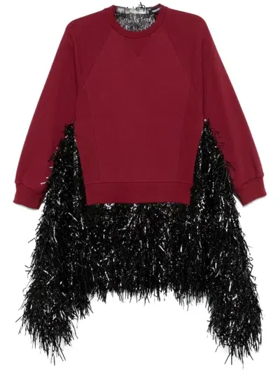 Undercover Tassel-trim Sweatshirt In Red