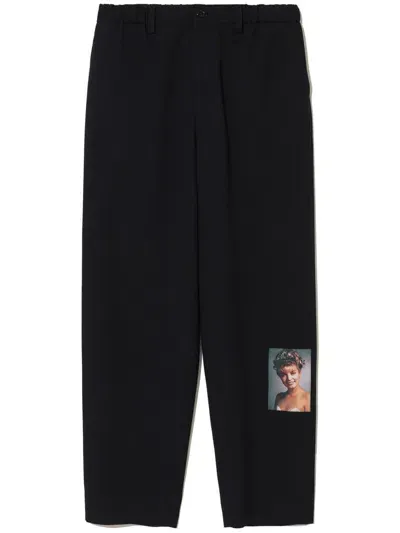 Undercover Twin Peaks Printed Trousers In Blue