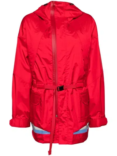 Undercover Zip Up Waist Strap Jacket In Red