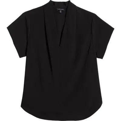 Universal Standard Better-than-silk V-nk Top In Black