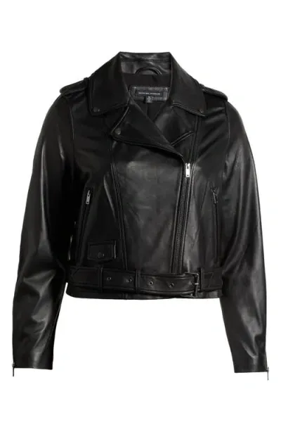 Universal Standard Leeron Leather Moto Jacket In Black