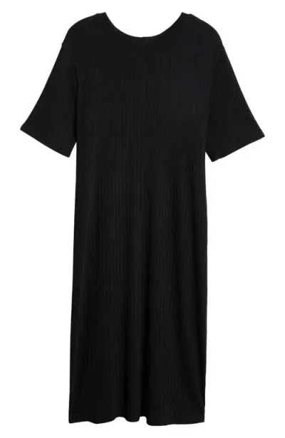 Universal Standard Rib T-shirt Dress In Black