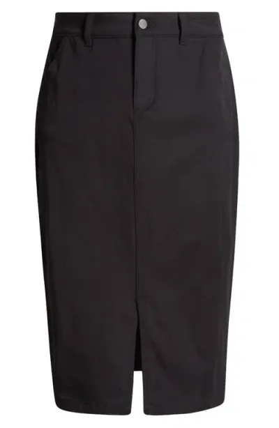 Universal Standard Sahara Twill Midi Skirt In Black