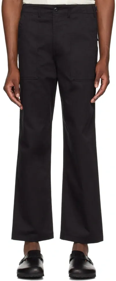 Universal Works Black Fatigue Trousers