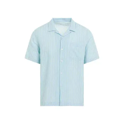 Universal Works Blue Striped Cotton Shirt