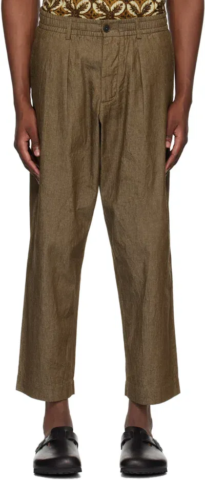 Universal Works Brown Oxford Trousers