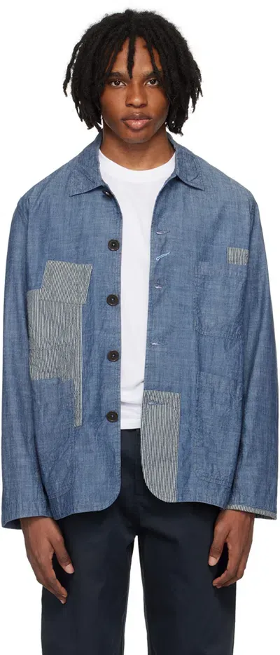 Universal Works Indigo Patched Bakers Jacket