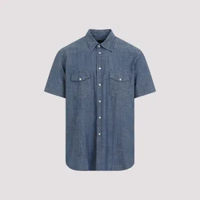 Universal Works Western Garage Cotton Shirt In Grey