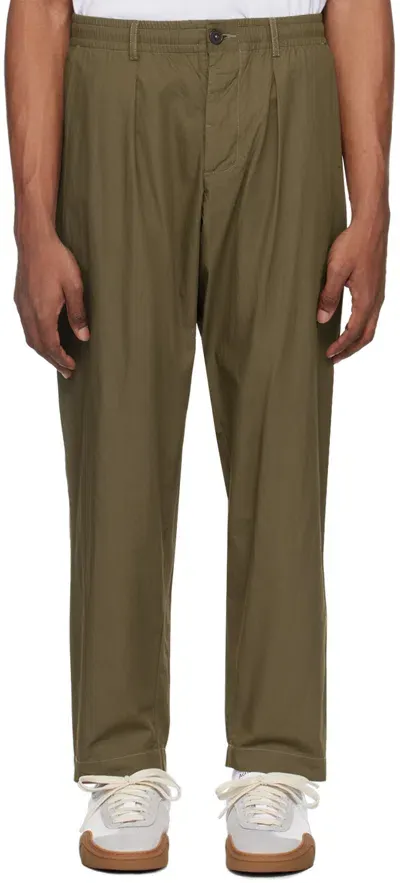 Universal Works Khaki Pleated Trousers