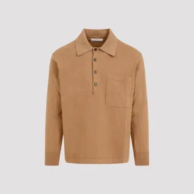 Universal Works Ls Pullover Knit Shirt In Neutrals