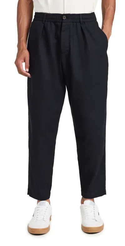 Universal Works Pleated Track Pants Navy