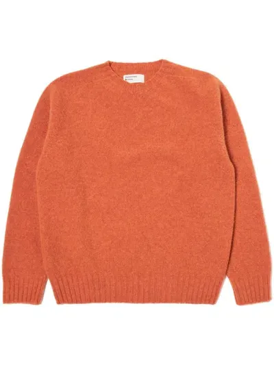 Universal Works Seamless Wool Jumper In Orange