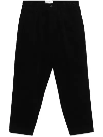 Universal Works Super Twill Trousers In Black