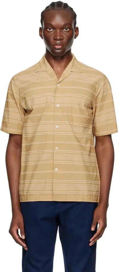 Universal Works Tan Minari Shirt In Sand