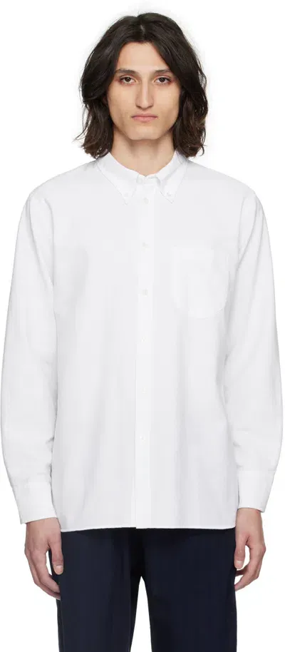 Universal Works White Daybrook Shirt In Ecru