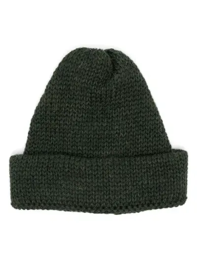 Universal Works Wool Watch Cap In Green