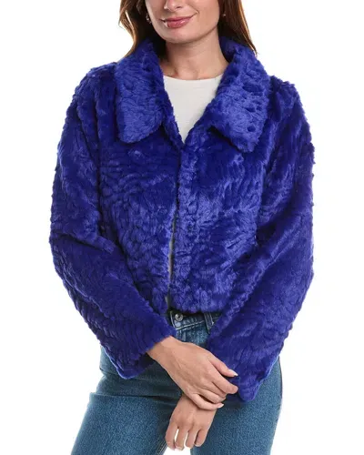 Unreal Fur Polaris Cropped Jacket Electric In Blue