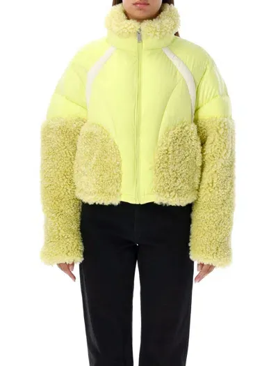 Urbancode Intarsia Down Jacket In Yellow