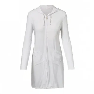 Uv Skinz Full Zip Island Beach Jacket In White