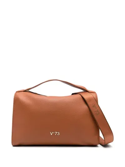 V73 Logo-lettering Cross Body Bag In Brown