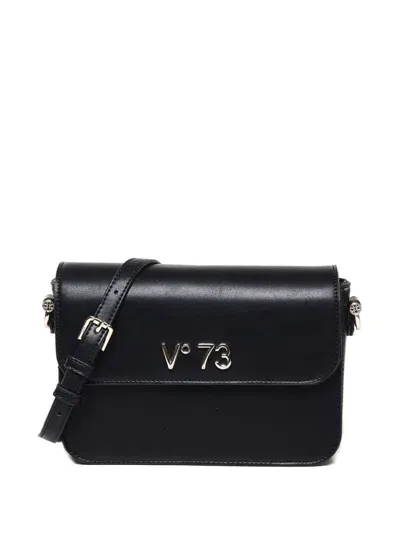 V73 Logo-lettering Crossbody Bag In Black